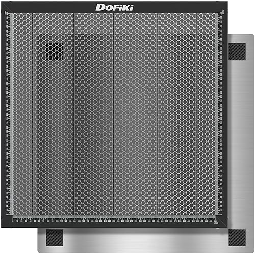 Cama láser de panal de abeja de 19.685 in x 19.685 in, mesa de trabajo de panal de acero para la mayoría de grabadores láser, tamaño de corte de