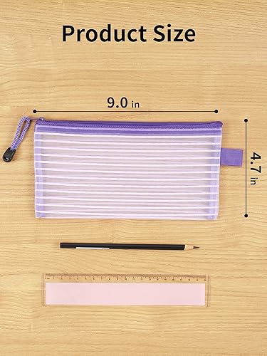 Miniatura 4 de JARLINK Paquete de 18 bolsas impermeables con cremallera de 8 tamaños, paquete de 20 bolsas de malla con cremallera de 10 colores, multiusos para