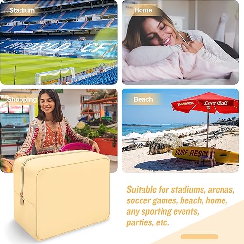 Miniatura 6 de Iqimott Bolsa de maquillaje rosa intenso, bolsa de maquillaje de nailon, bolsa de cosméticos preparada, bolsa de maquillaje compacta, bolsa de aseo