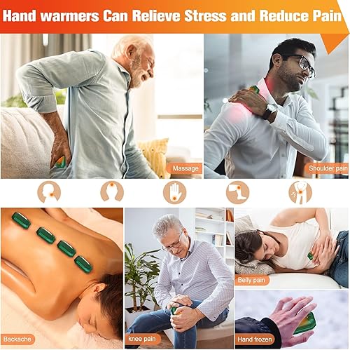 Miniatura 6 de Calentadores de manos recargables, paquete de 2, calentadores de manos eléctricos reutilizables, calentador de manos portátil, ideal para invierno