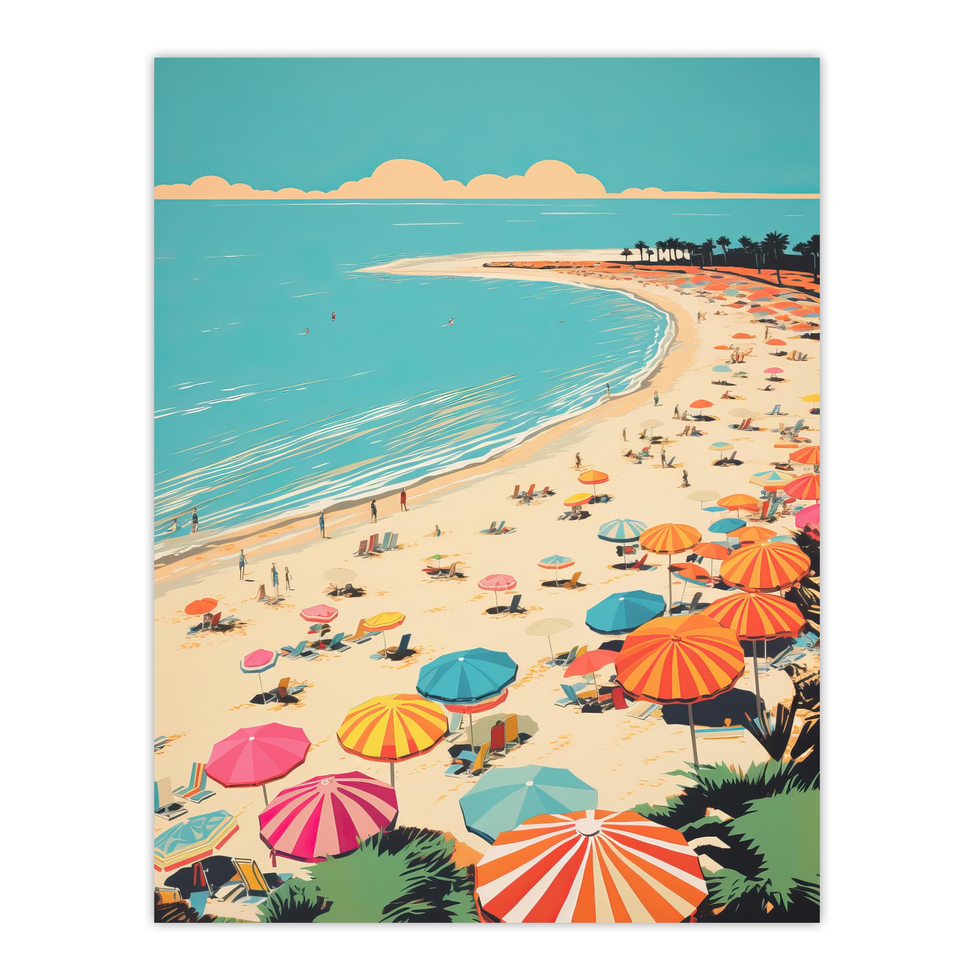 Wee Blue Coo Coastal Landscape Painting Poster W18" x H24" Blue