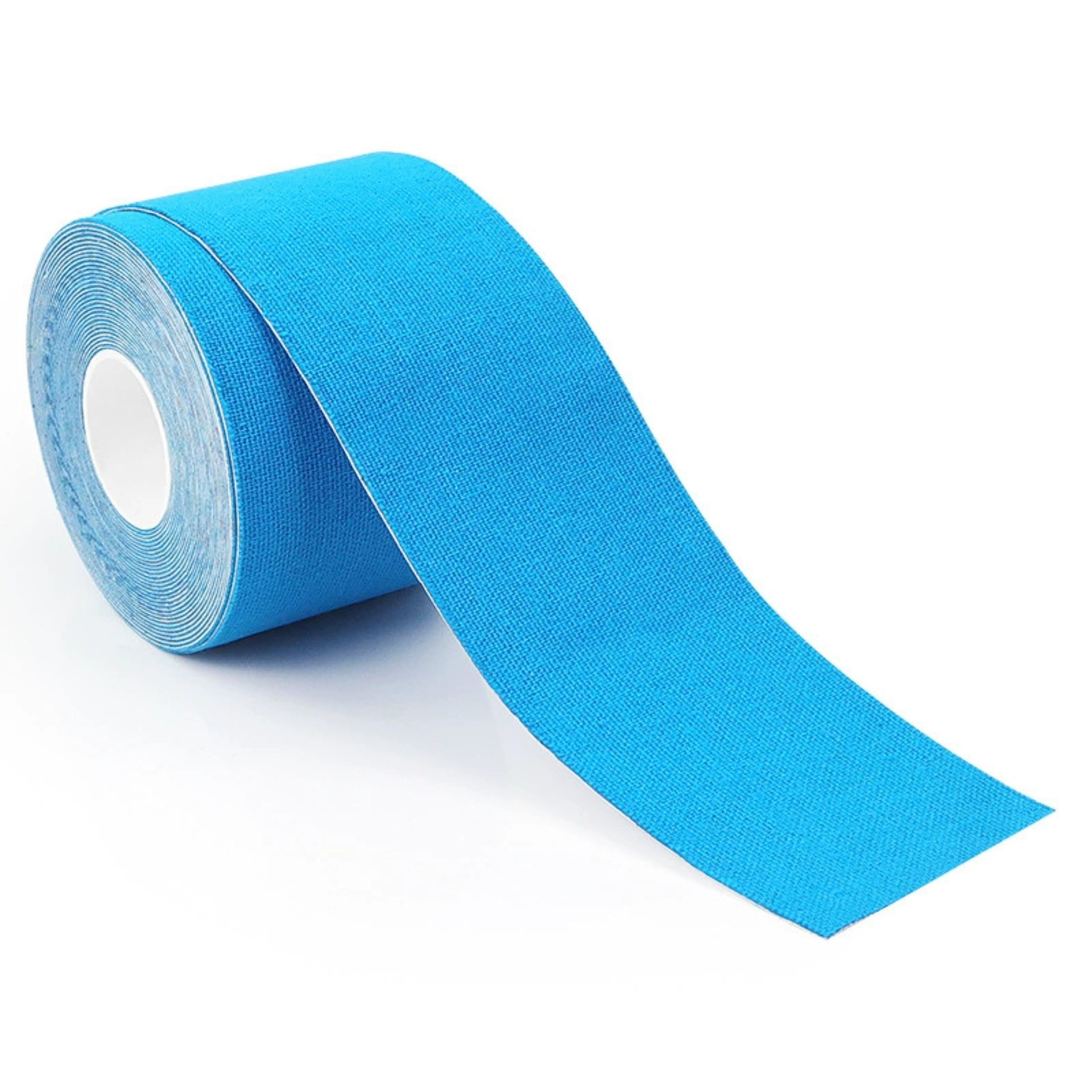 Wonder Care Kinesiology Tape (5m x 5cm), Latex-Free Breathable Athletic Sports Tape for Pain Relief, Muscle & Joint Support, Injury Recovery and Physiotherapy – Blue