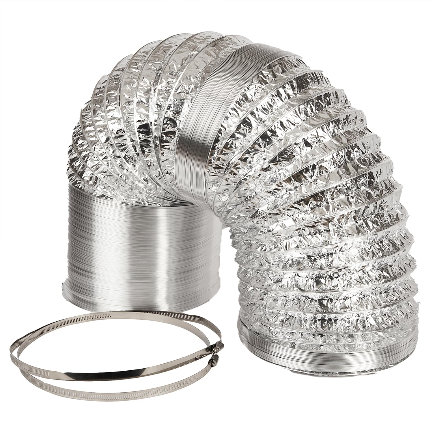 Powerstar Electricals 400Mm X 10M (16) Flexible Aluminium Air Duct – Ventilation Foil Ducting For Extractor Fans, Hydroponics & Grow Rooms (400Mm X 10M (16"))