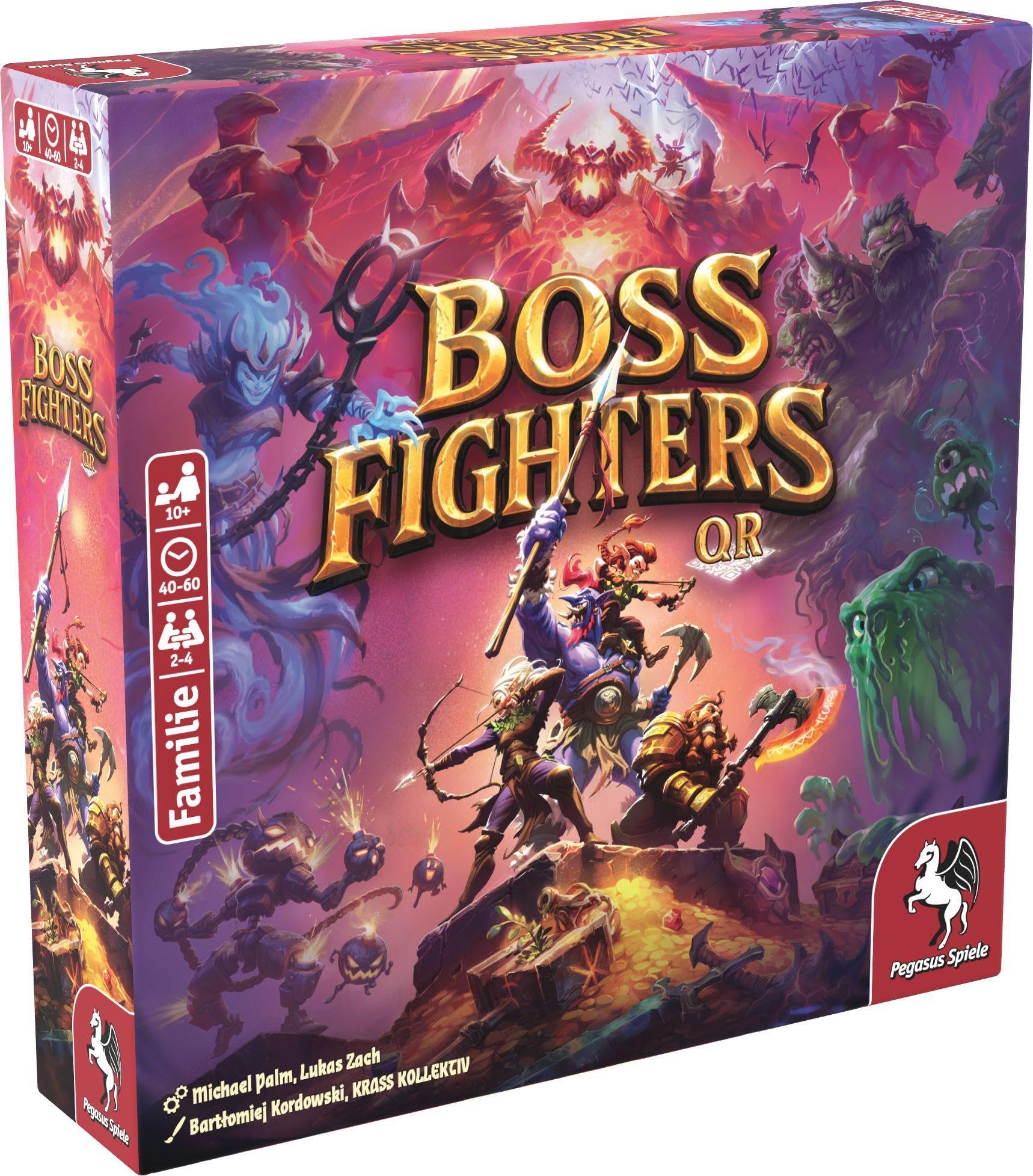 Boss Fighters QR, 28.5 cm x 6 cm x 28.5 cm, Blau und Weiß