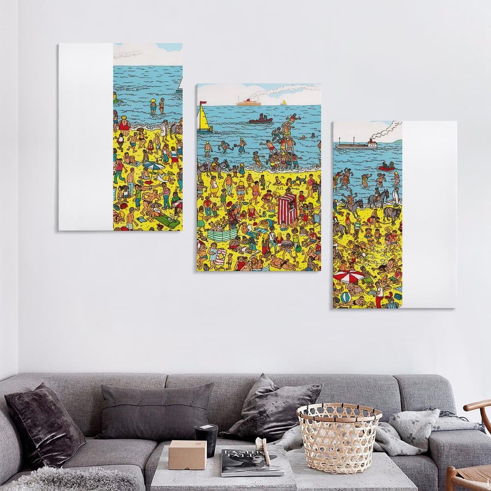 Amazon.co.jp: ウォーリーをさがせ アートパネル 湿気を防ぐ