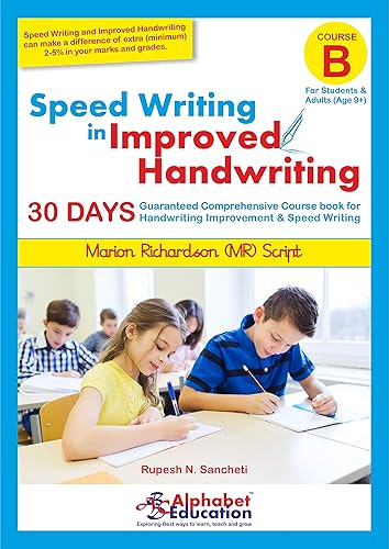Speed Writing In Improved Handwriting - MR Script Writing - Book B (For age 9+ Years) - Handwriting practice book in Marion Richardson writing script