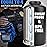 Iron Infidel Battle Bottle - Half Gallon Insulated Water Bottle with Paracord Handle, Large 64 oz Stainless Steel Water Jug with Rugged, Removable Sleeve for Keys, Wallet & Phone (Blue Line 2 Liter)