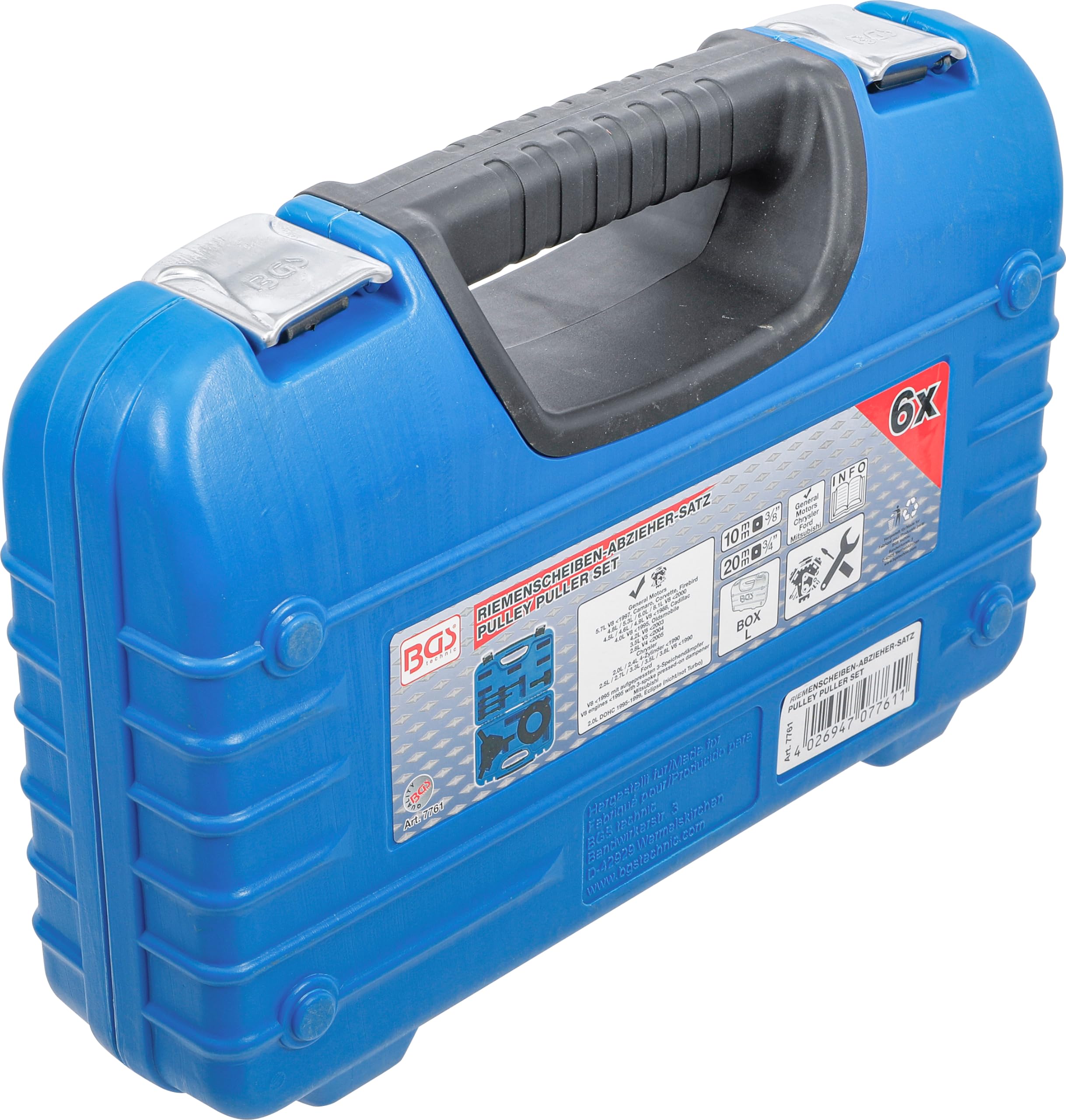 BGS 7761 | Juego de extractor y montaje de poleas | para GM, Chrysler, Ford, Mitsubishi | 6 piezas