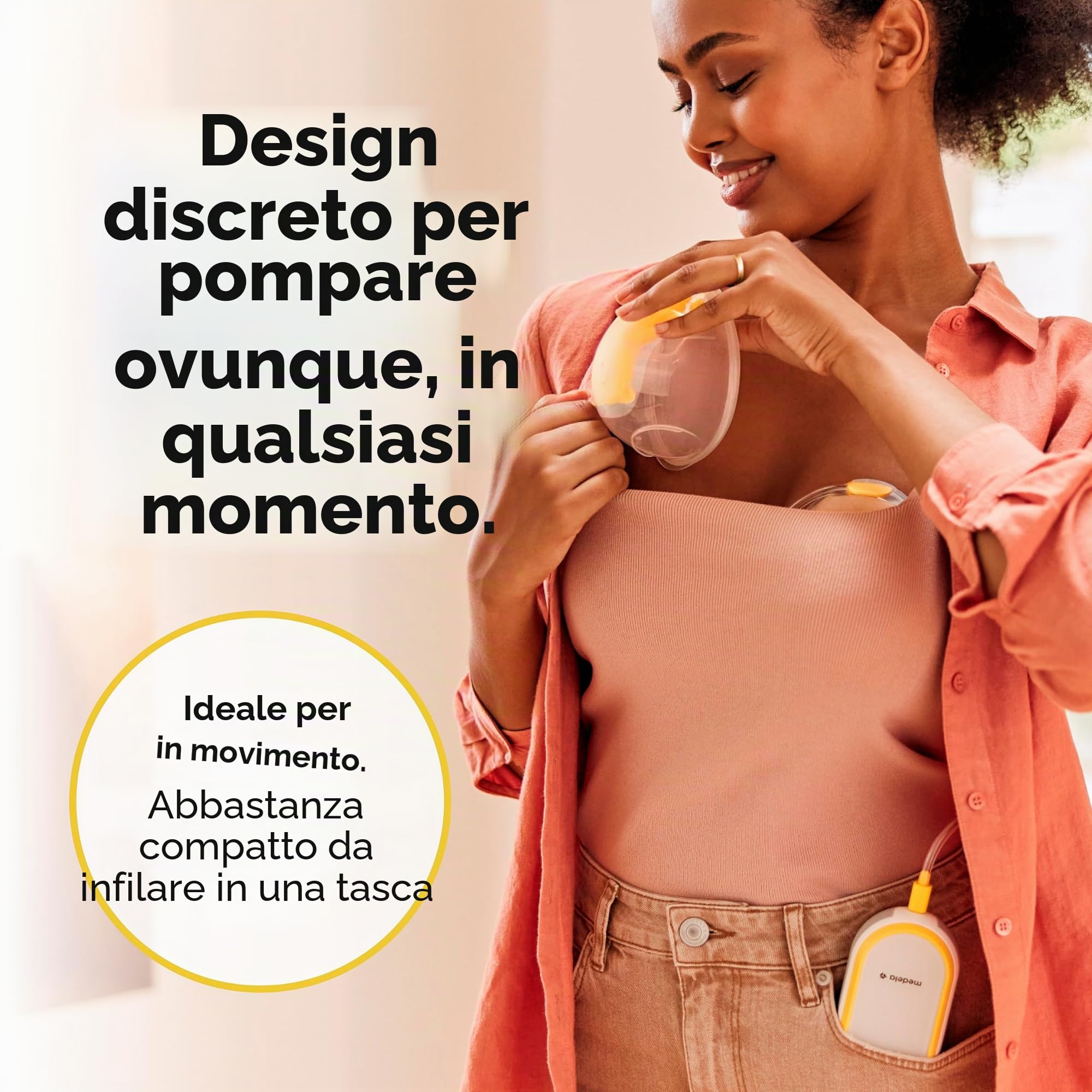 Medela Tiralatte Freestyle a mani libere | Tiralatte elettrico doppio, portatile, discreto e indossabile, con connettivit app