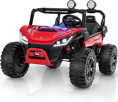 ANPABO XXL 24V Ride on Toys for Big Kids 3-12, 4 x 200W Motors, Red
