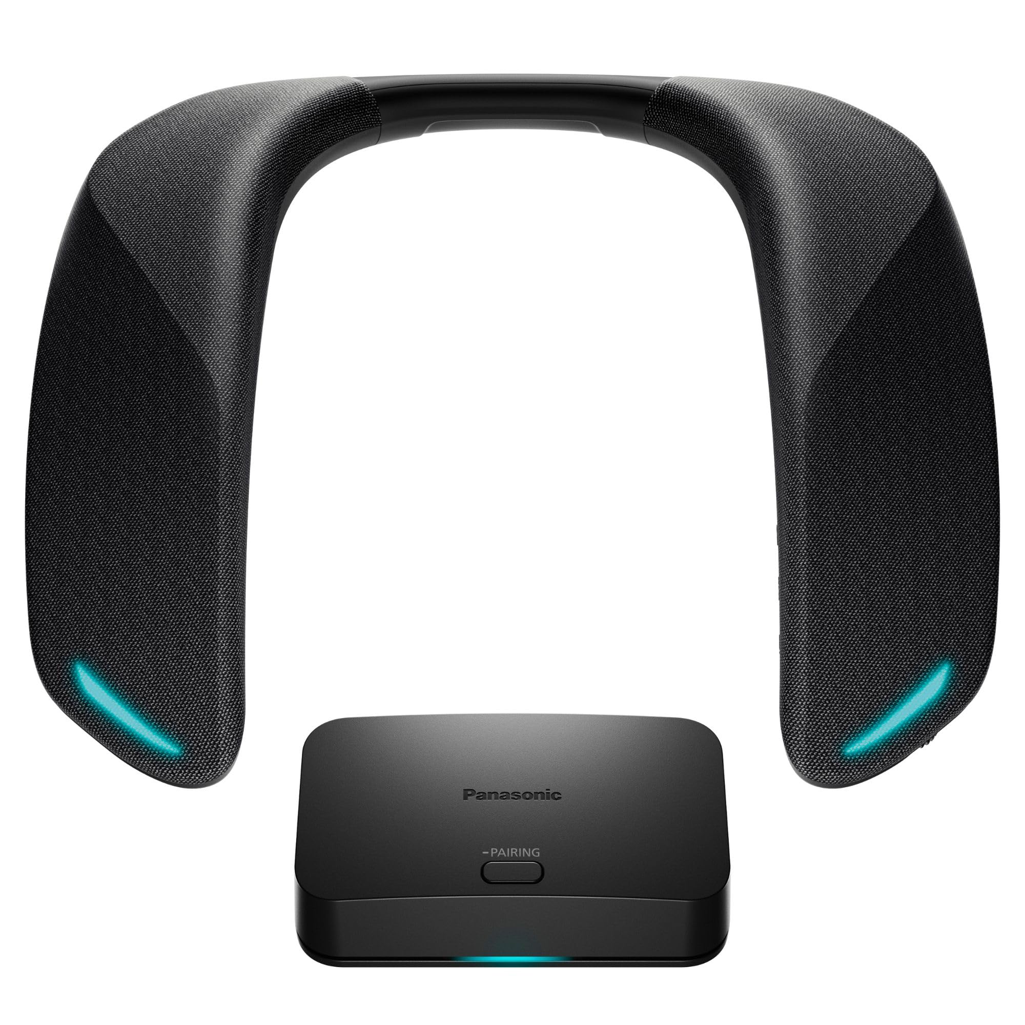 Panasonic SC-GNW10 SoundSlayer Przenośny Bezprzewodowy Głośnik Gamingowy z Mikrofonem z Redukcją Szumów AI, 2.4GHz, System 4 Głośników, LED, USB-C, PC/PS4/5/Switch, Czarny