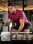 HIBETY Men's 1/5 Pack Activewear T-Shirts Quick Dry Moisture Wicking Breathable Athletic Shirts for Gym Running Workout