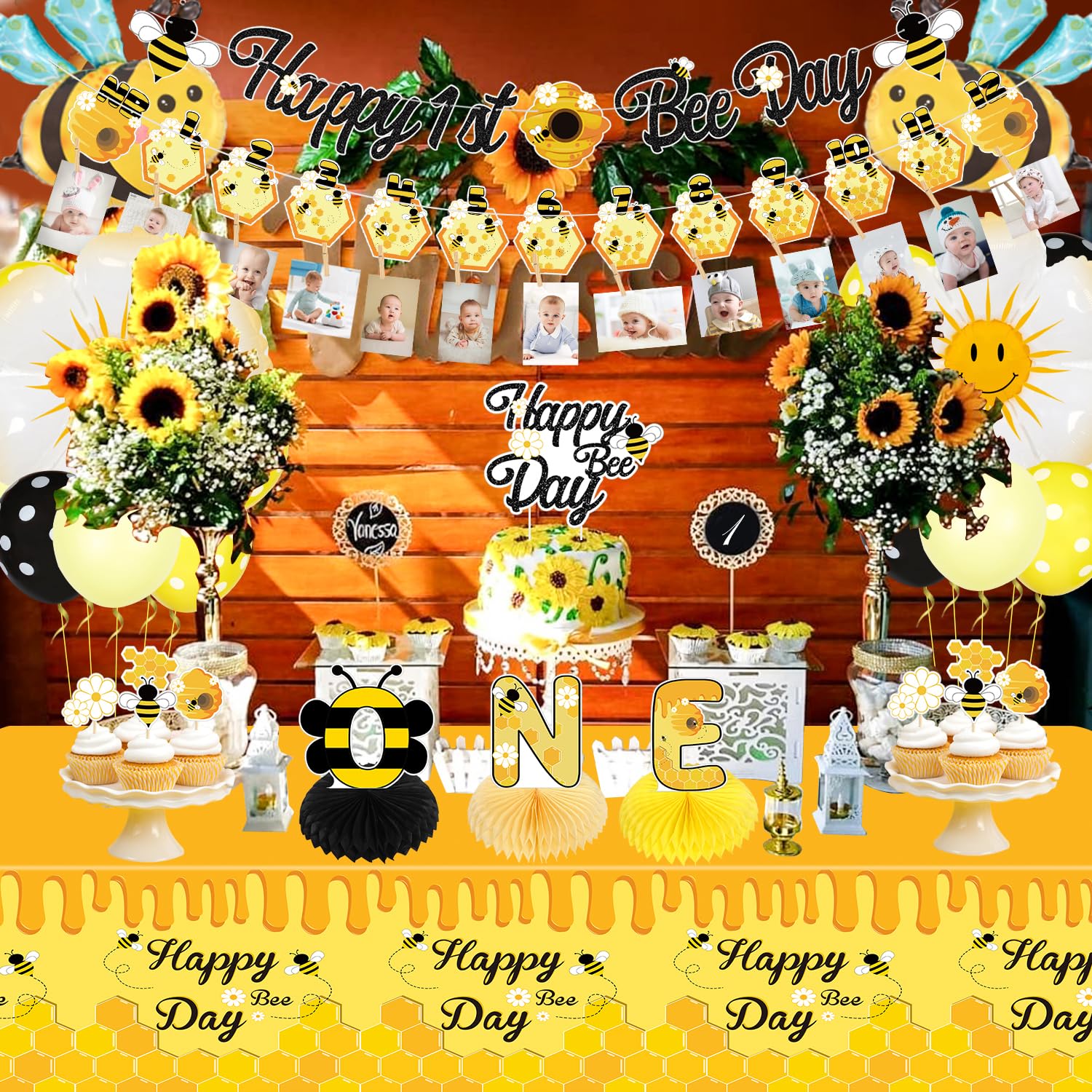 Ballon Abeille, 6 Pièces Ballon Anniversaire Abeille, Ballons De Fête D'Anniversaire Pour