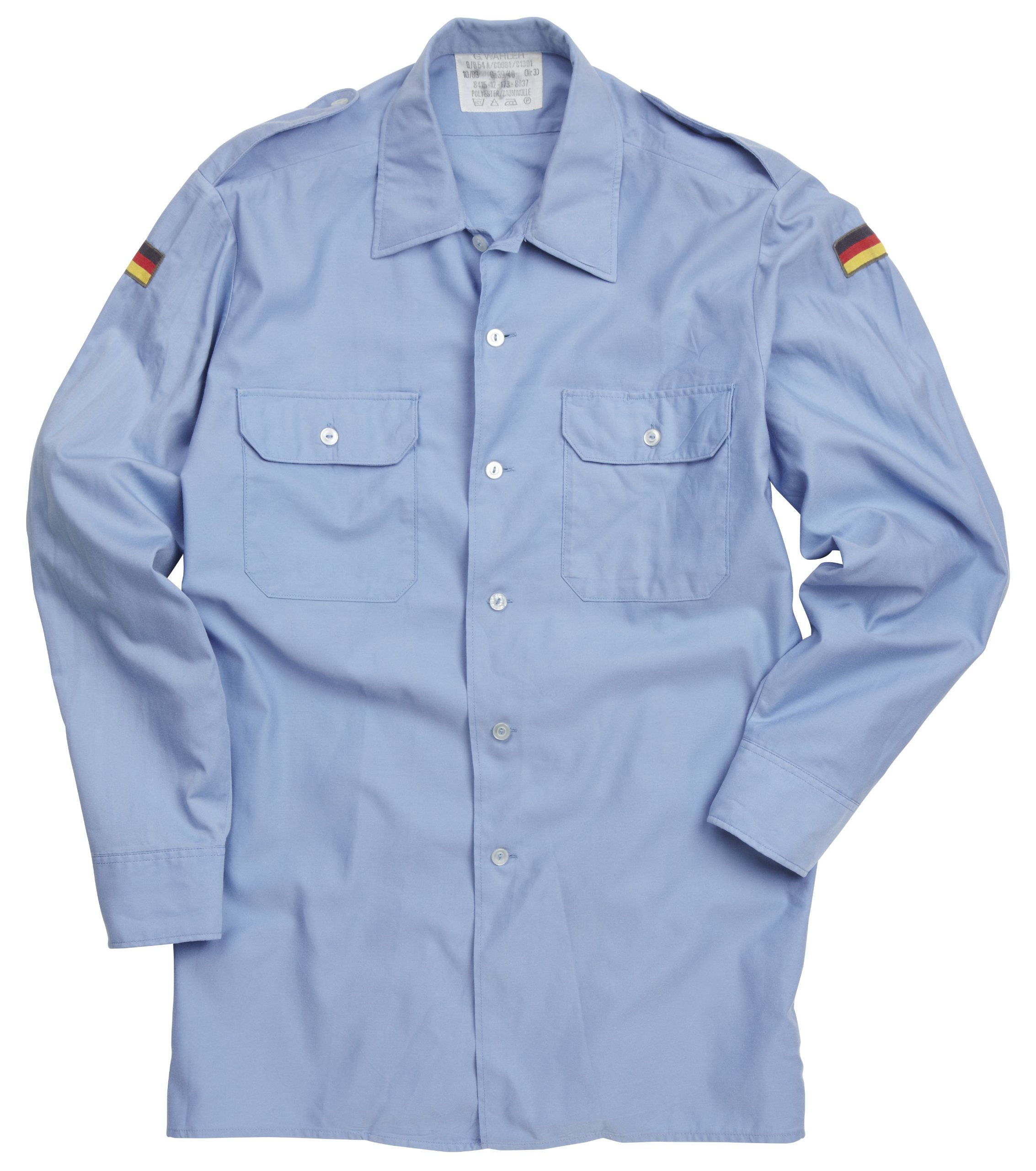 German Military Men's Light Blue Genuine Surplus Issued German Naval Shirt (42)