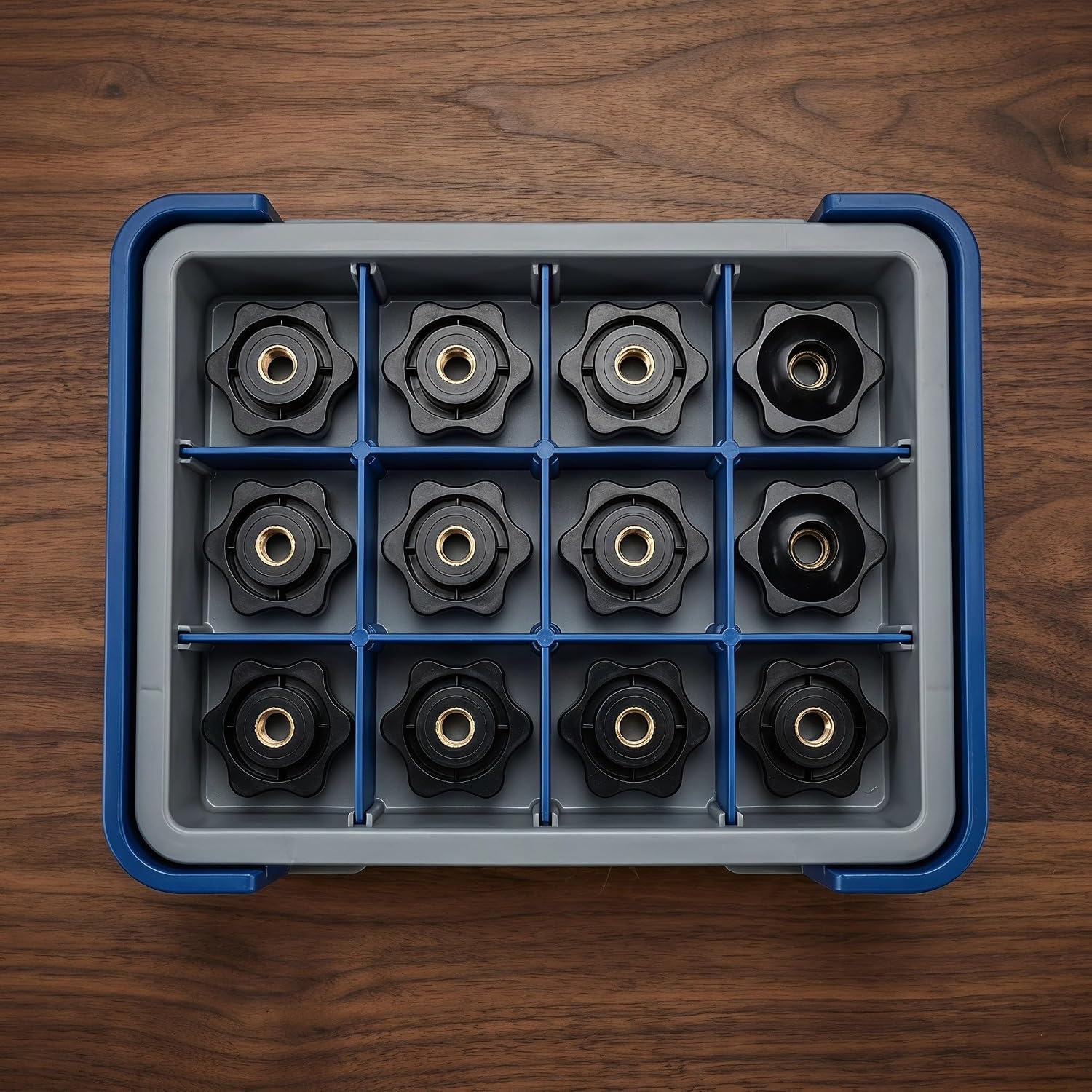 Unomor 12pcs Black M8 Star Knobs with Copper Core Thumb Nuts