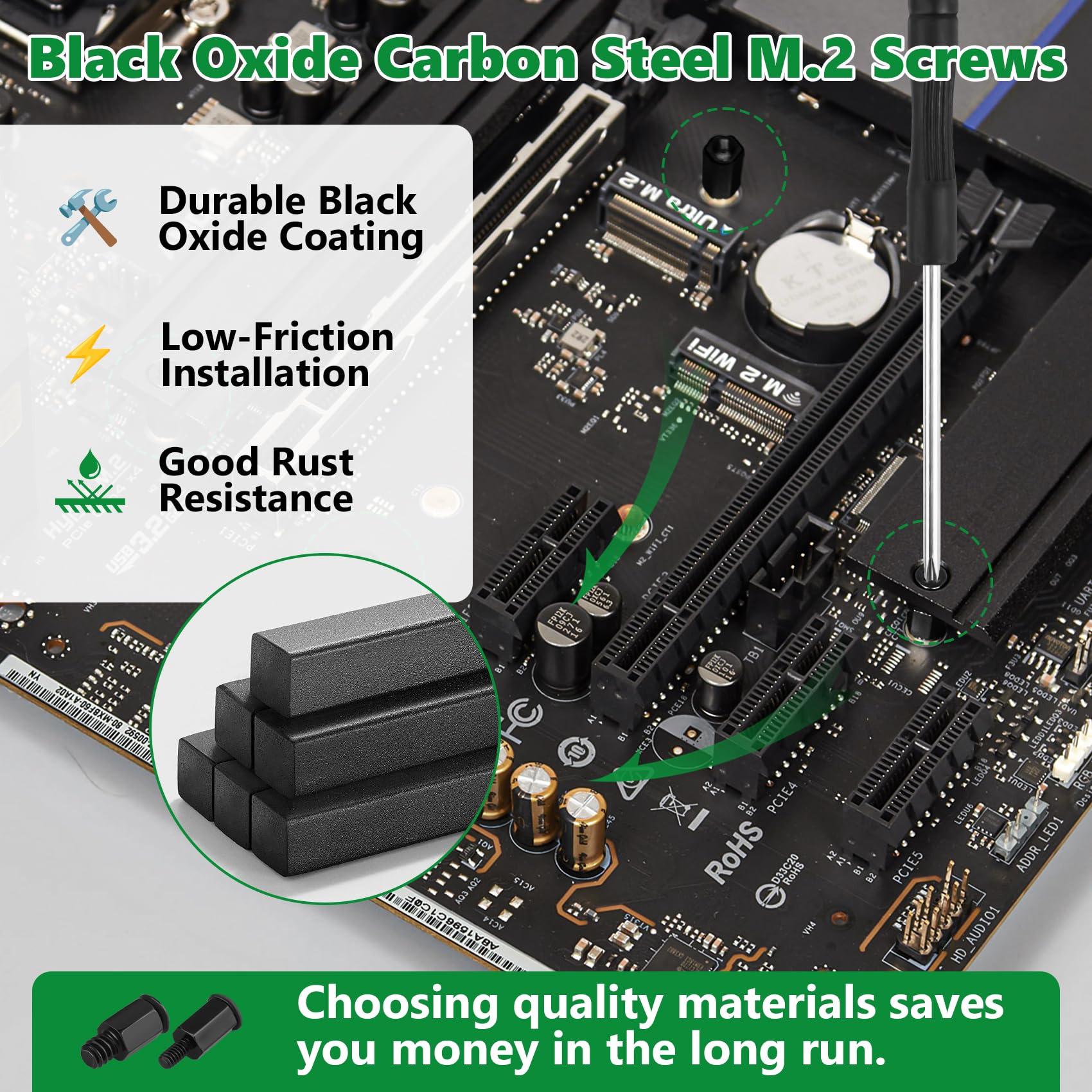 50 stuks M.2 stuks schroevenset, M2 X 3 mm M.2 Ssd Nvme montage 50 stuks M.2 stuks schroevenset, M2 X 3 mm M.2 Ssd Nvme montage