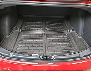Wocch Tesla Model 3 Rear Trunk Mat 3D All-Weather Trunk Liner Cargo Mat Interior Accessories for Tesla Model 3 2016 2017 2018 2019 2020 2021 2022 2023