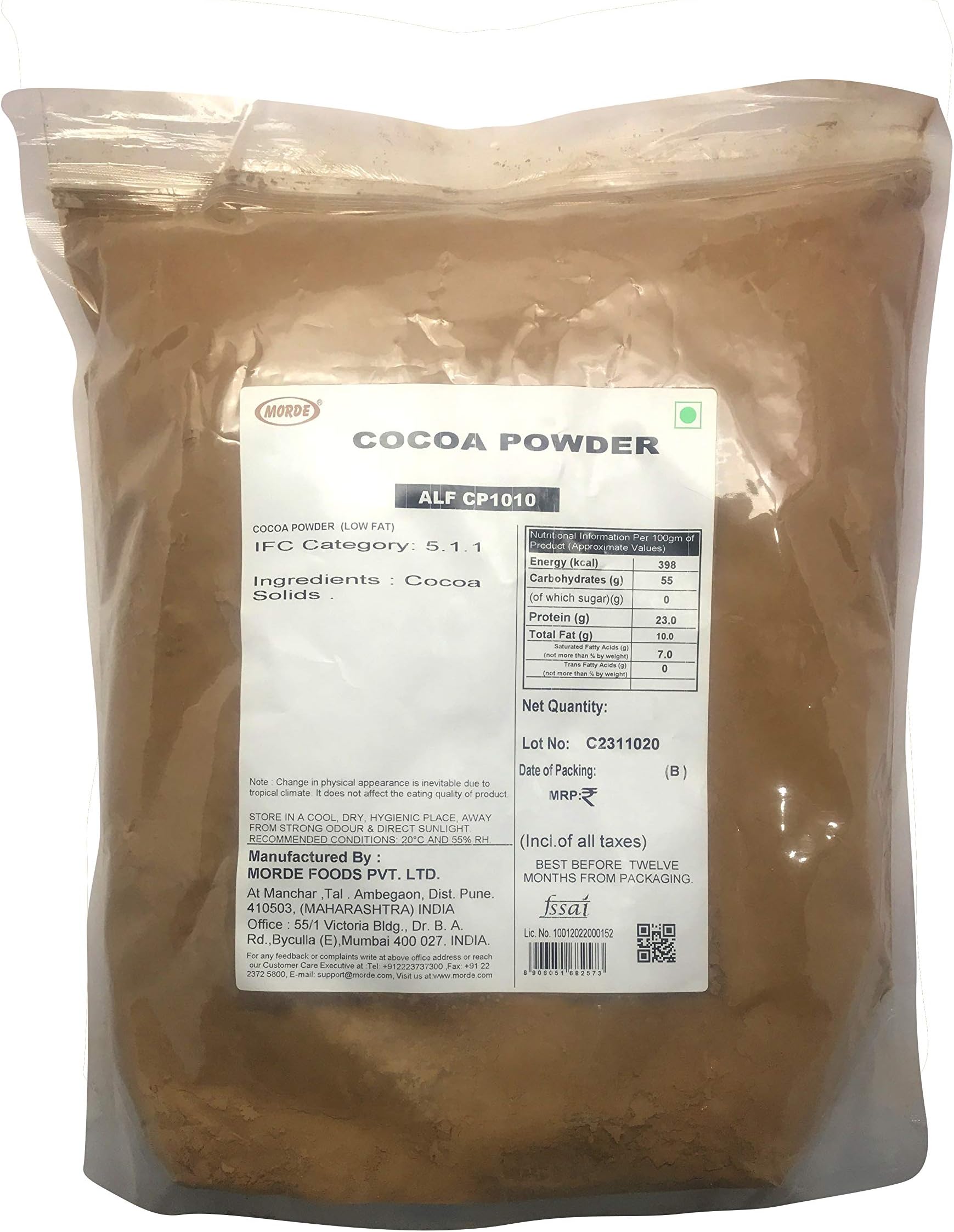 Bakers King Morde Cocoa Powder for Baking Cake Making Chocolate Shake Gluten Free Unsweetened ( Pack of 1 ) (250 gm)