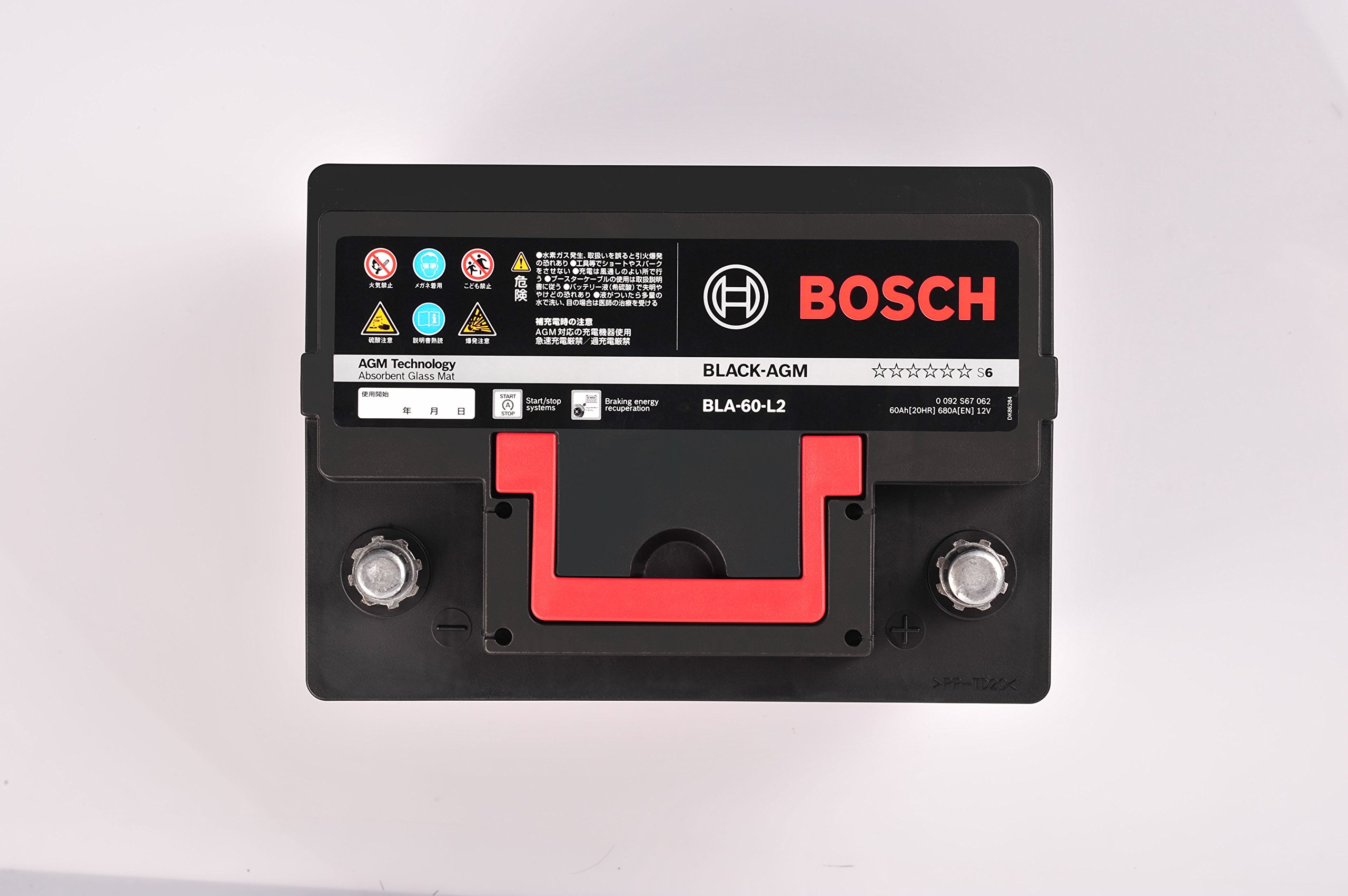 Amazon.co.jp: BOSCH BLACK-AGM BLA-105-L6 LN6 Battery for Domestic 