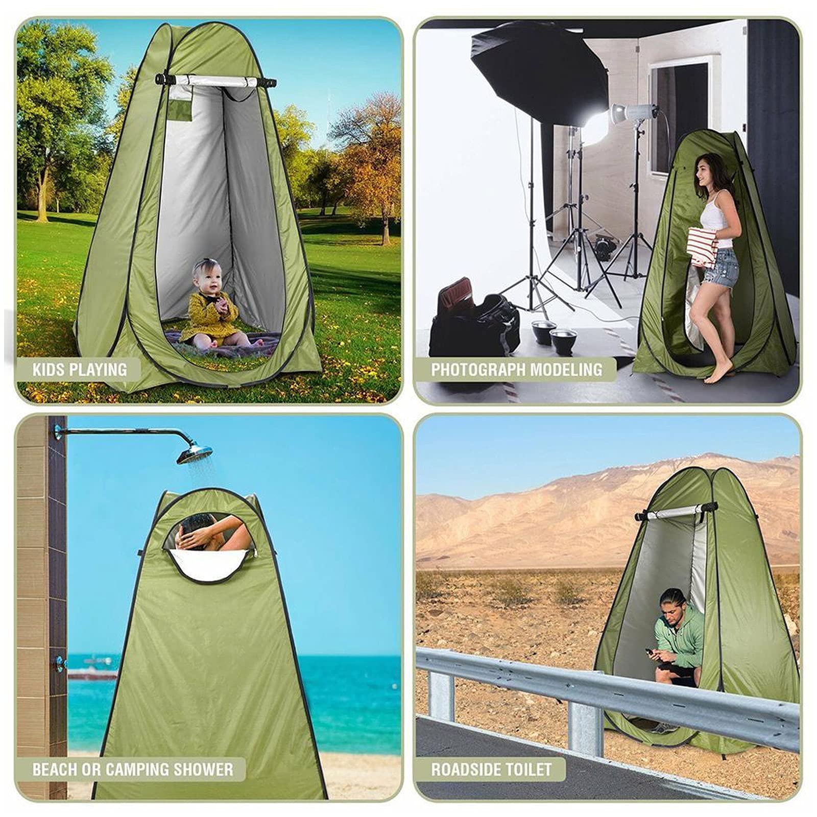 Pop-up Toilettenzelt Umkleidezelt, Tragbar Camping Dusche Zelt, Mobile Umkleidekabine Lagerzelt mit Tragetasche für Camping, Dusche, Umkleidezimmer, Privatsphäre