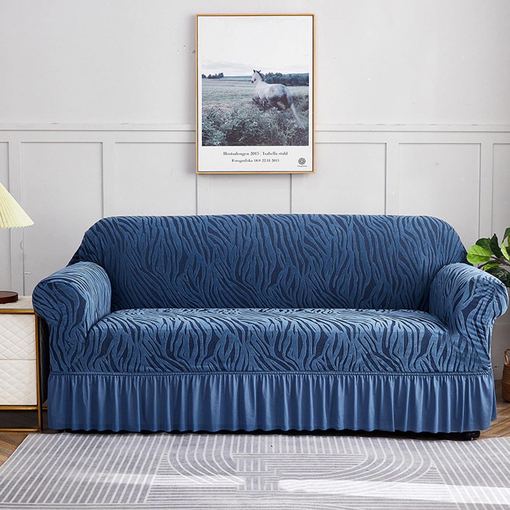 Pers G 1/2/3/4 Seater Sofa Cover, Thick Stretch Sofa Slipcover All-Inclusive Dustproof Sofa Covers Livin Room Chair Covers Washable Furniture Protector Cover(Size:4 Seater(235-300Cm),Color:g)