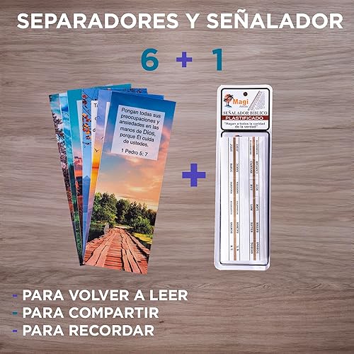 Miniatura 7 de La Biblia Católica Latinoamericana Letra Grande Edición Cartone en Español con Señalador Biblico y 6 Separadores de Página con Versículos de la