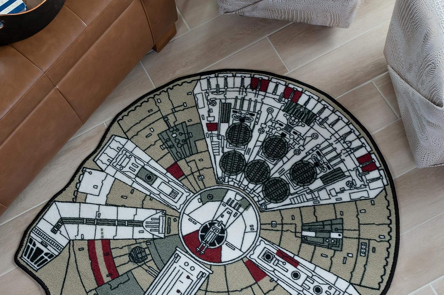 Star Wars Han Solo's Millennium Falcon Small Area Rug | 39 x 52 Inches