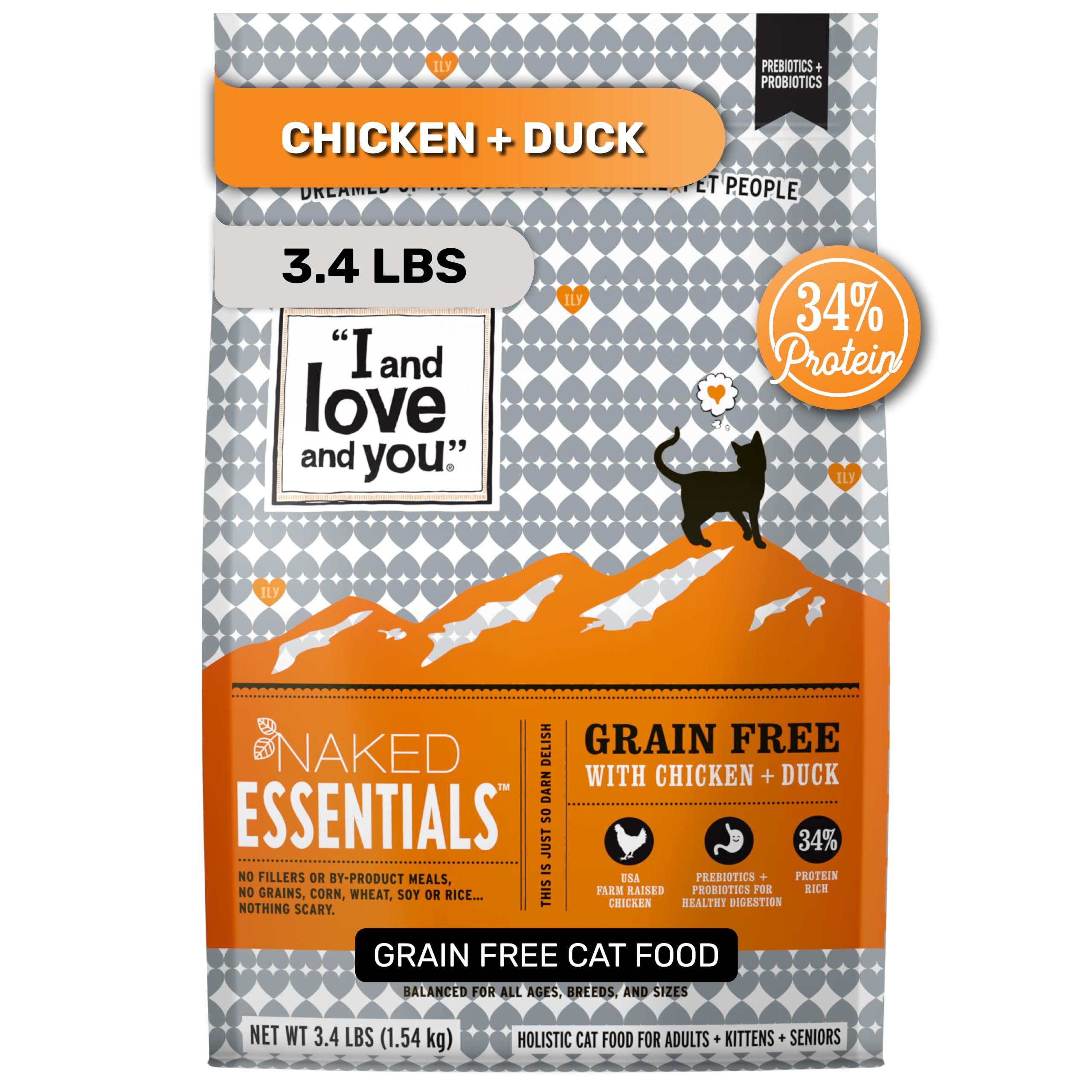 "I and Love and You" Naked Essentials - Comida Seca para Gatos sin Grano