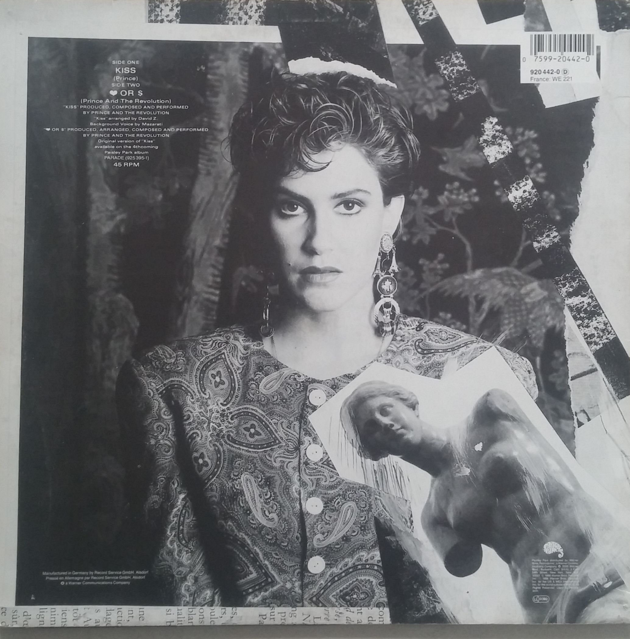 PRINCE AND THE REVOLUTION/KISS 45 RPM SINGLE LP RECORD 12 INCH