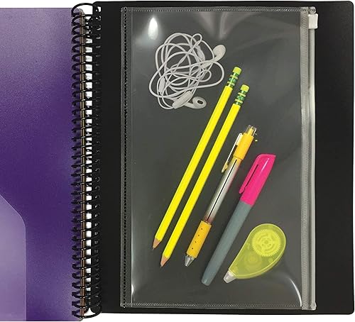 Miniatura 4 de Better Office Products Carpeta de archivos, tamaño carta, transparente, 8.5 x 11 pulgadas, 24 bolsillos, plástico de polipropileno duradero