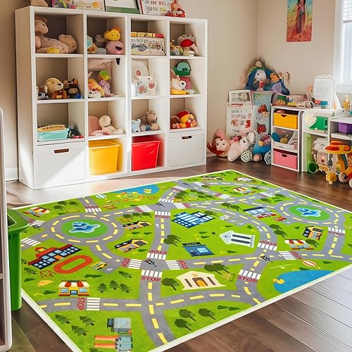 Miniatura 2 de Alfombra de juego para niños, alfombra de juego para automóvil, alfombra de carretera  Juega para aprender y divertirse de forma segura  Alfombra