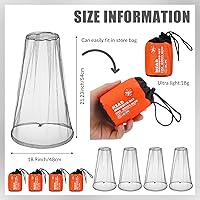 Vista 2 de HESTYA Paquete de 4 mosquiteros de malla para cabeza, cara, cuello, mosquitera, capucha de insectos y mosquitos, red que no se ve con bolsas