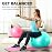 ProBody Pilates Yoga Ball - Fresh Colors Exercise Ball for Stability, Pregnancy, Workout, Physical Therapy & Birthing, Balance Ball Chair (Turq, 55 cm)
