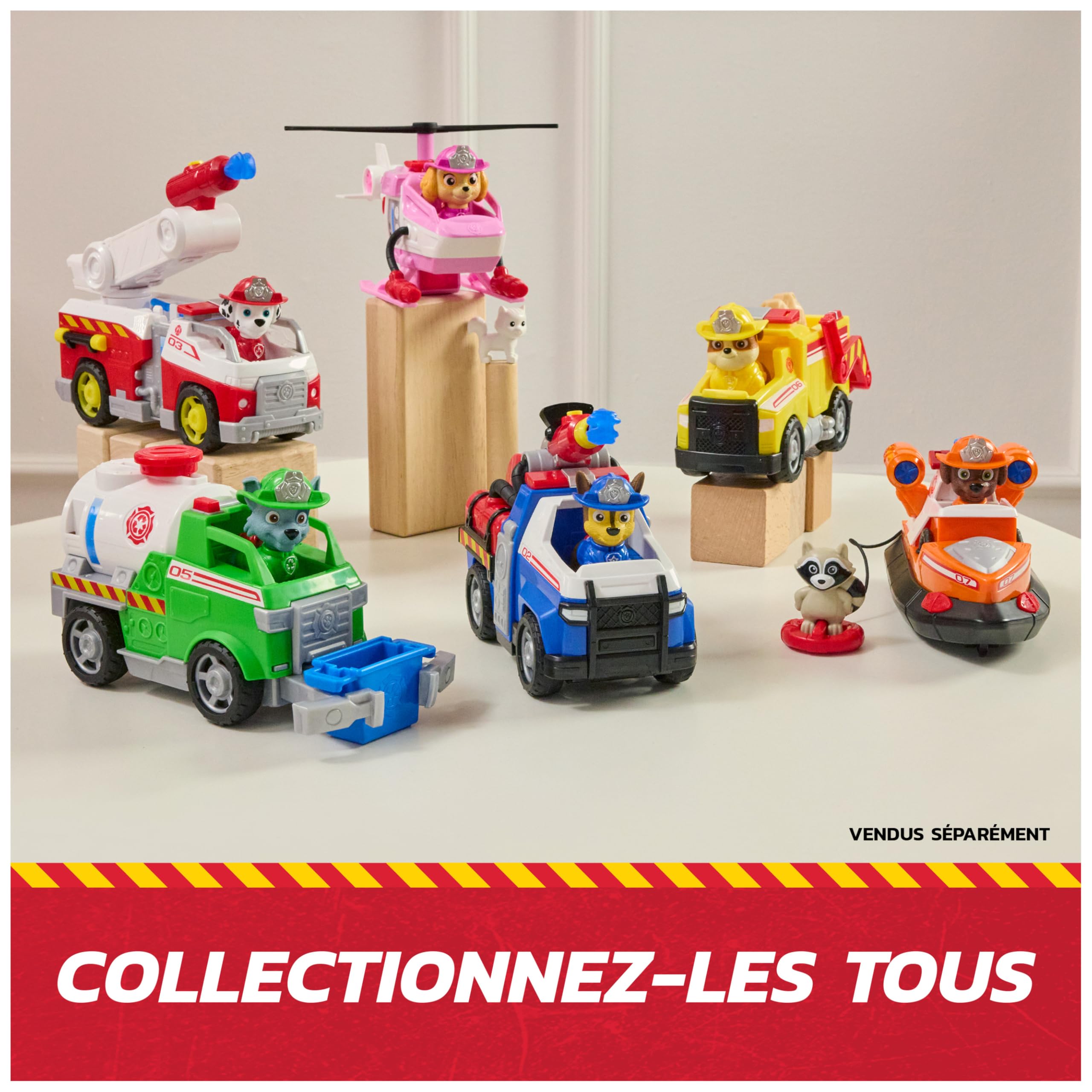 Paw Patrol - Pat Patrouille - Véhicule Figurine Rocky Fire Rescue Mission Pompiers - Voiture Figurine À Collectionner - Bac Et Pince - Pat Patrouille Jouet - Voiture Enfant - Jouet Enfant 3 Ans Et +