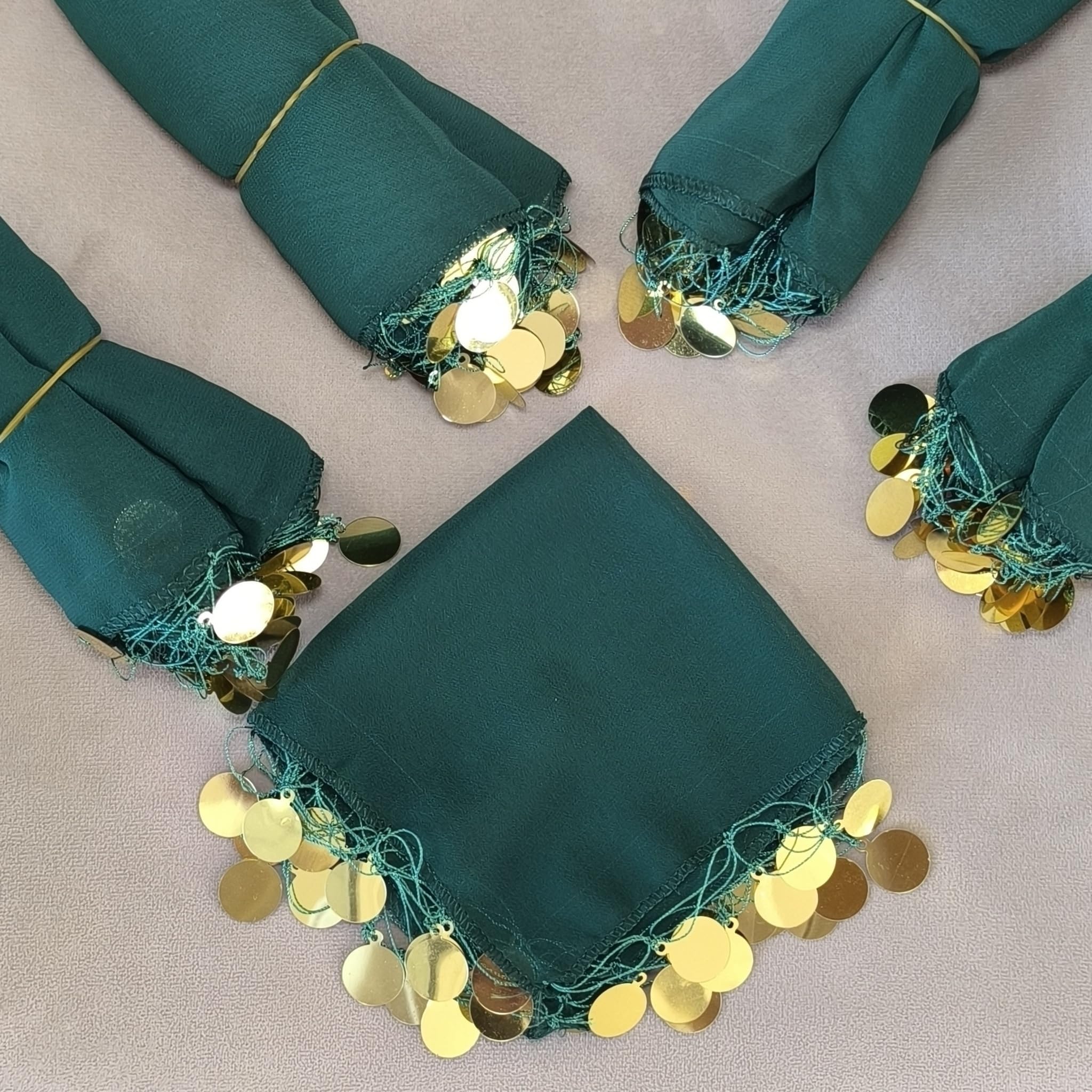 Pañuelos Halay Mendili verdes para bailar en bodas turcas y fiestas de compromiso