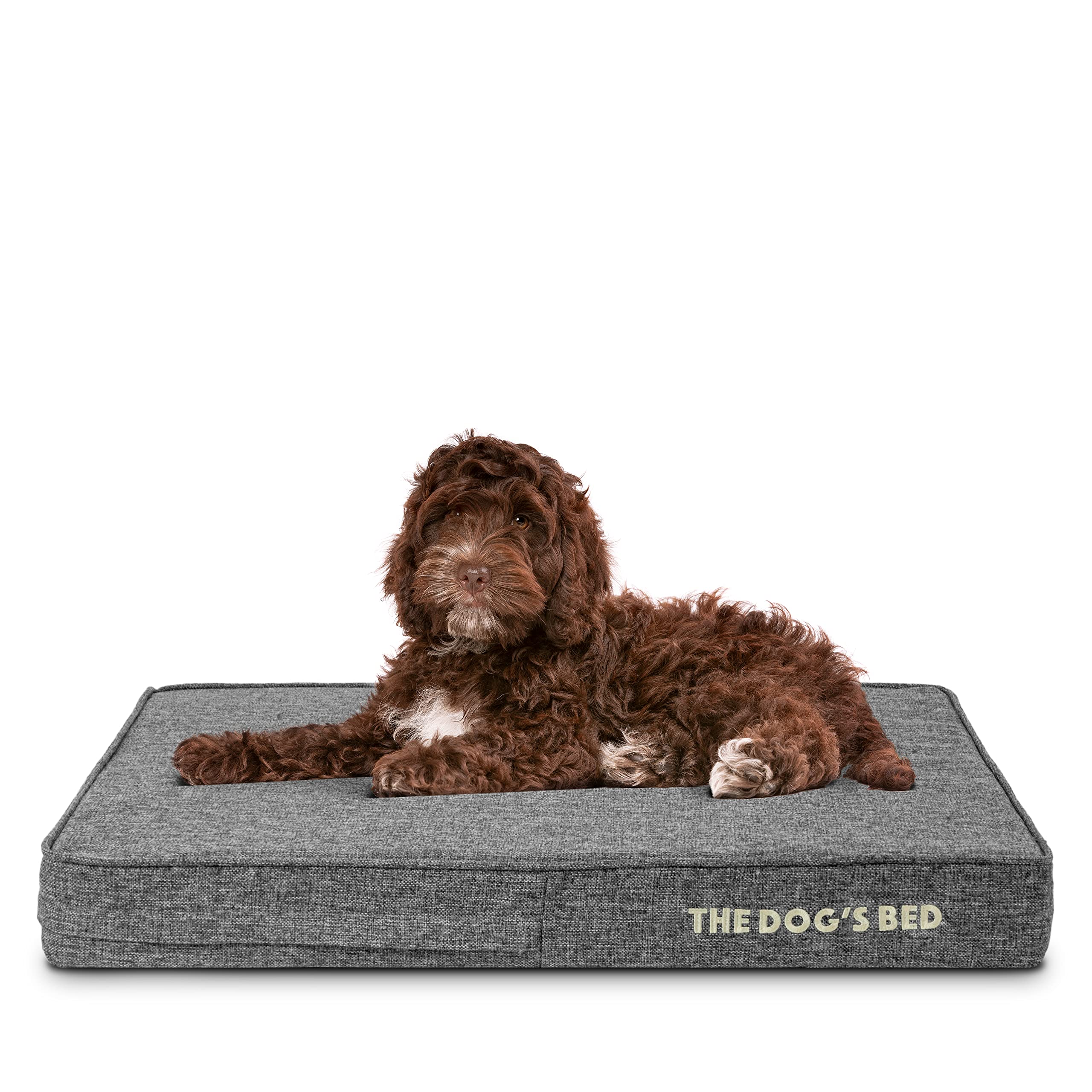 The Dog’s Bed Orthopaedic Memory Foam Dog Bed for XL Dogs, Waterproof Washable Cover, Anti-Slip Base, Calming Surface – CertiPUR-Certified Foam, Grey Plush, 15cm Thick — view 49