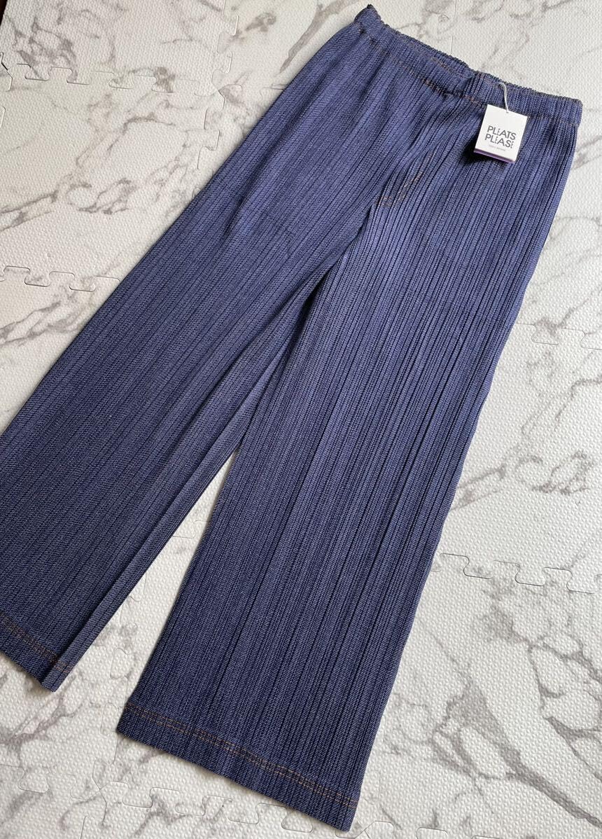 Amazon.co.jp: PLEATS PLEASE コットンデニム インディゴブルーデニム