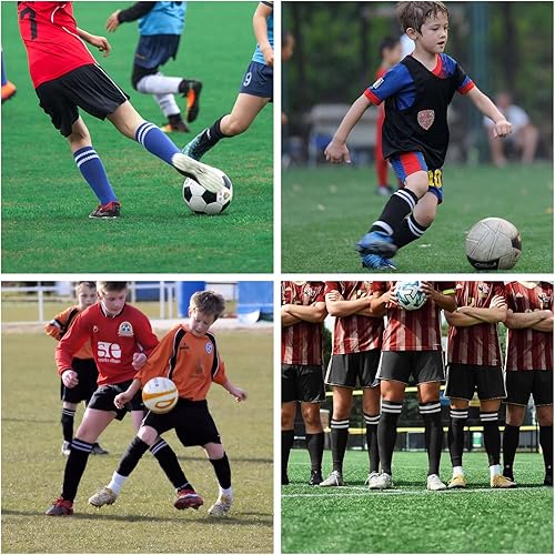 Miniatura 7 de Espinilleras de fútbol para niños y jóvenes, espinilleras y calcetines largos de fútbol para niños de 3 a 15 años de edad, niñas, niños pequeños,