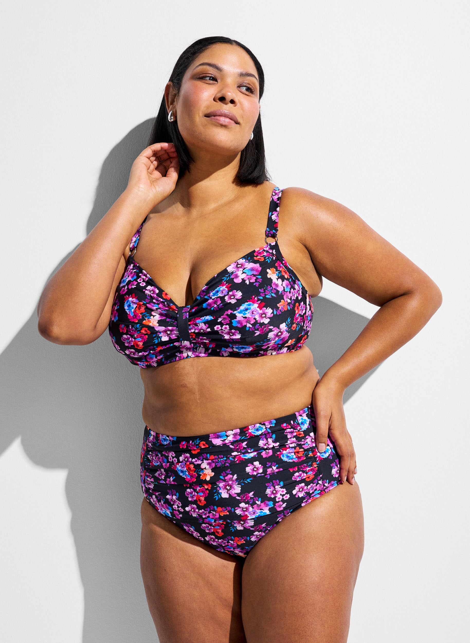 Zizzi Swim by Damen Große Größen Bikinihosen Hohe Taille Größe 42-60