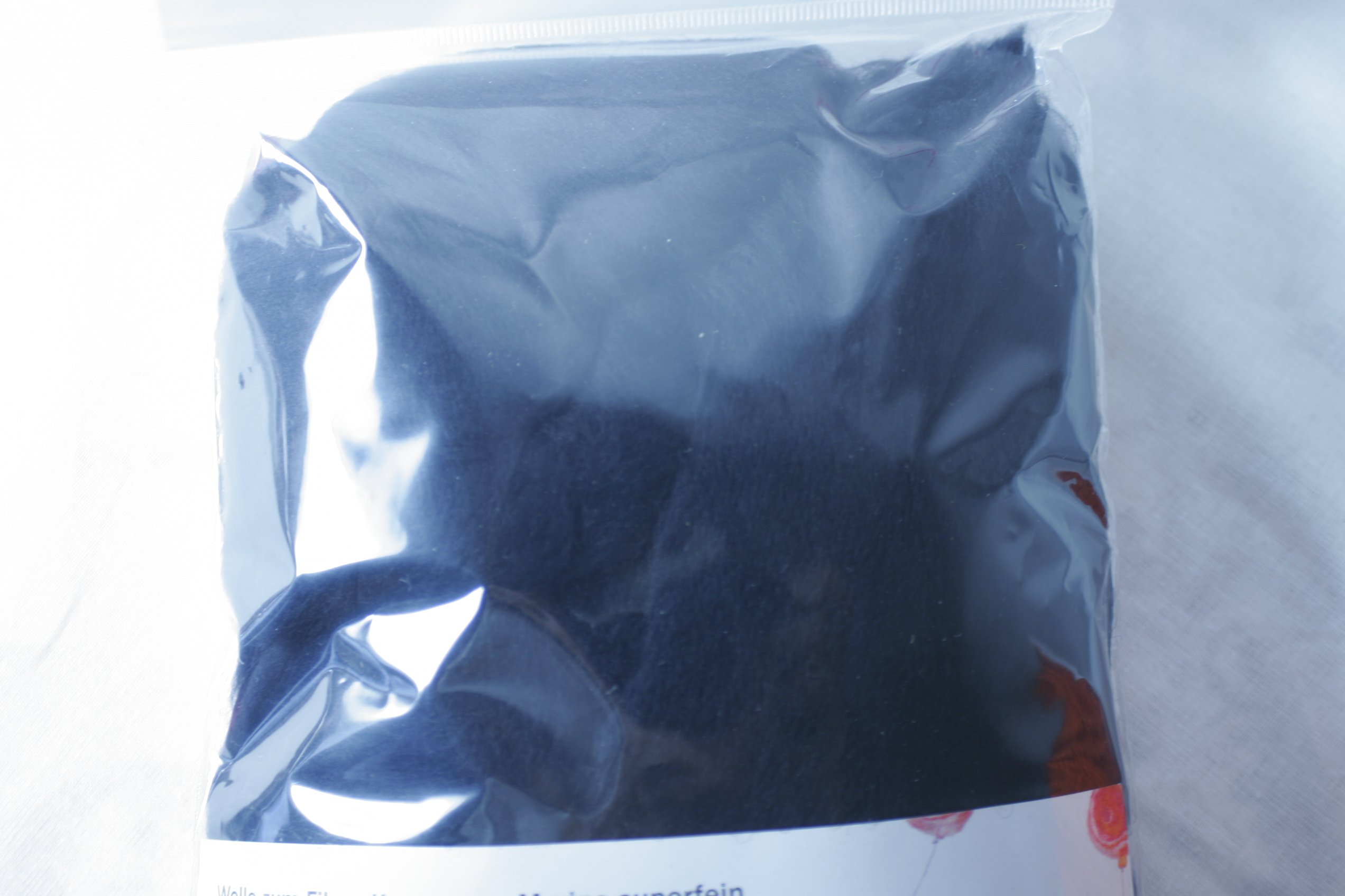 EFCO 1008589 19.5 mic 50 g Merino Superfine Wool for Felting, Black