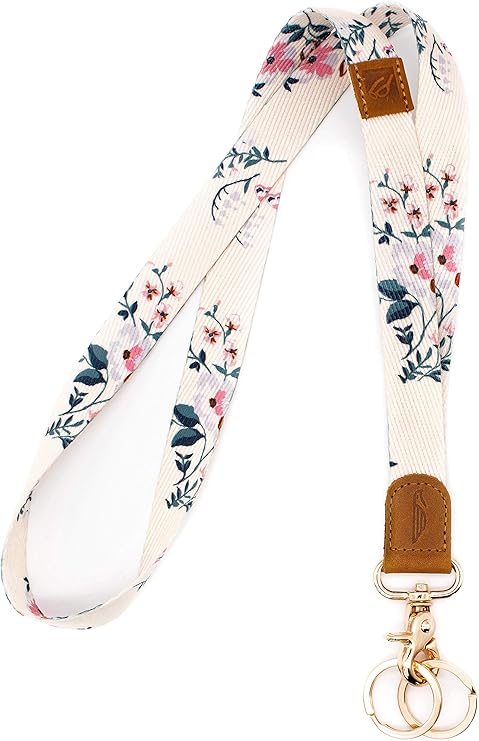 POCKT Cool Neck Lanyard for Keys, Wallets and ID Badge Holders, Key Chain Holder for Men and Women | Bloom