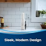 BISSELL Aspirateur à main - TurboSlim Aspirateur à main sans fil - USB Chargeable avec 2-in-1 Outil à crémaillère et à poussière - Filtre lavable, Blanc translucide, 2986C