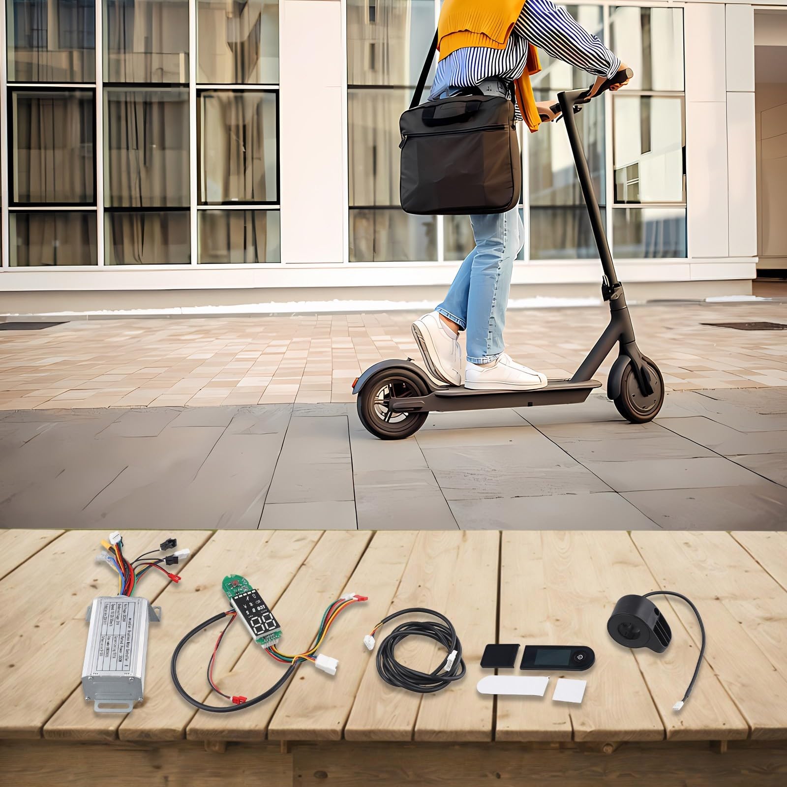 Kit completo di parti per scooter elettrico composto da controller 36 V DC350 W e accessori (A)