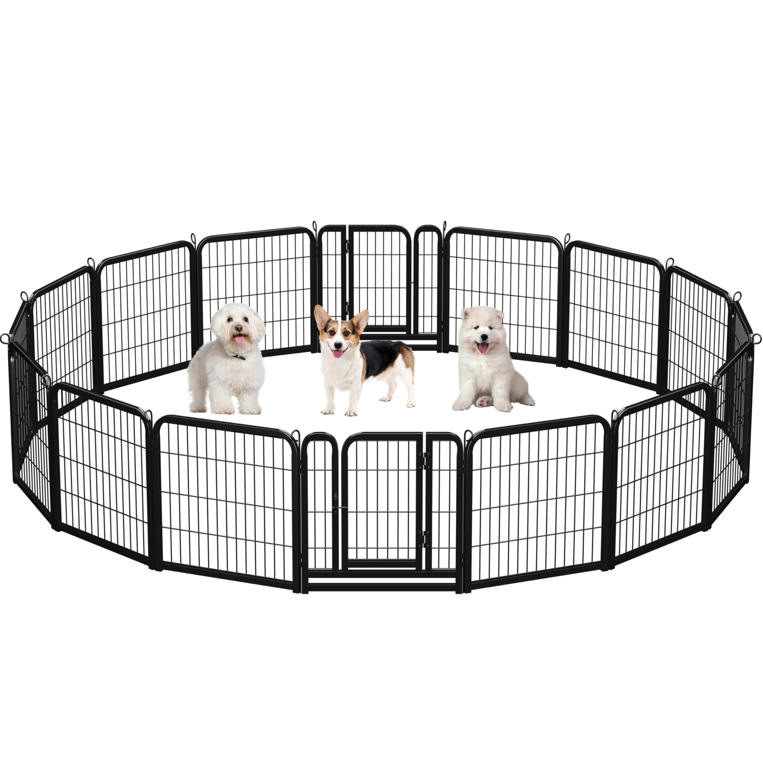 Yaheetech Lightweight Dog Playpen, 16 Panel 60cm Dog Fence Pet Exercise Pen Portable Puppy Play Pen Suitable for RV/Camping — image 1