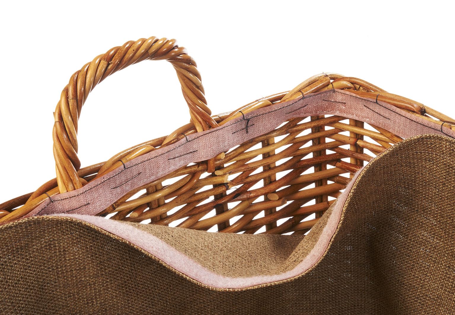 Kobolo Holztrage Holzkorb für Kaminholz Rattan Lacak mit abnehmbarem