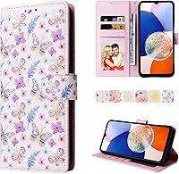 Vista 31 de UEEBAI Funda tipo billetera para Samsung Galaxy A16 4G/5G, cubierta de cuero PU con soporte, bloqueo RFID, funda flip con ranuras para tarjetas
