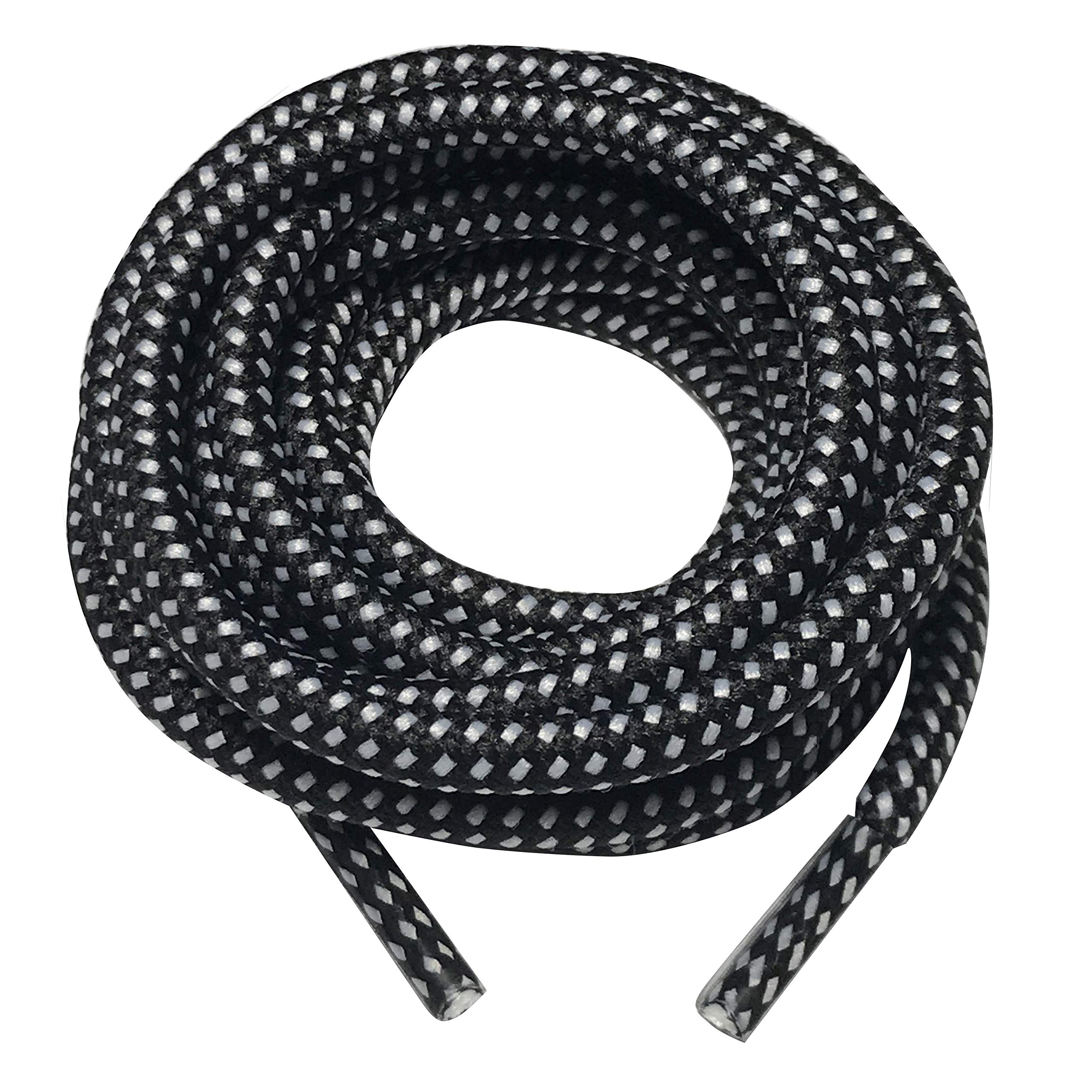 B&Q3 Pairs Heavy Duty Round Boot Laces Shoelaces for Hiking Walking Construction Safety Work Boots Shoes