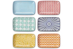 Selamica Ceramic 8 inch Rectangular Breakfast Plates