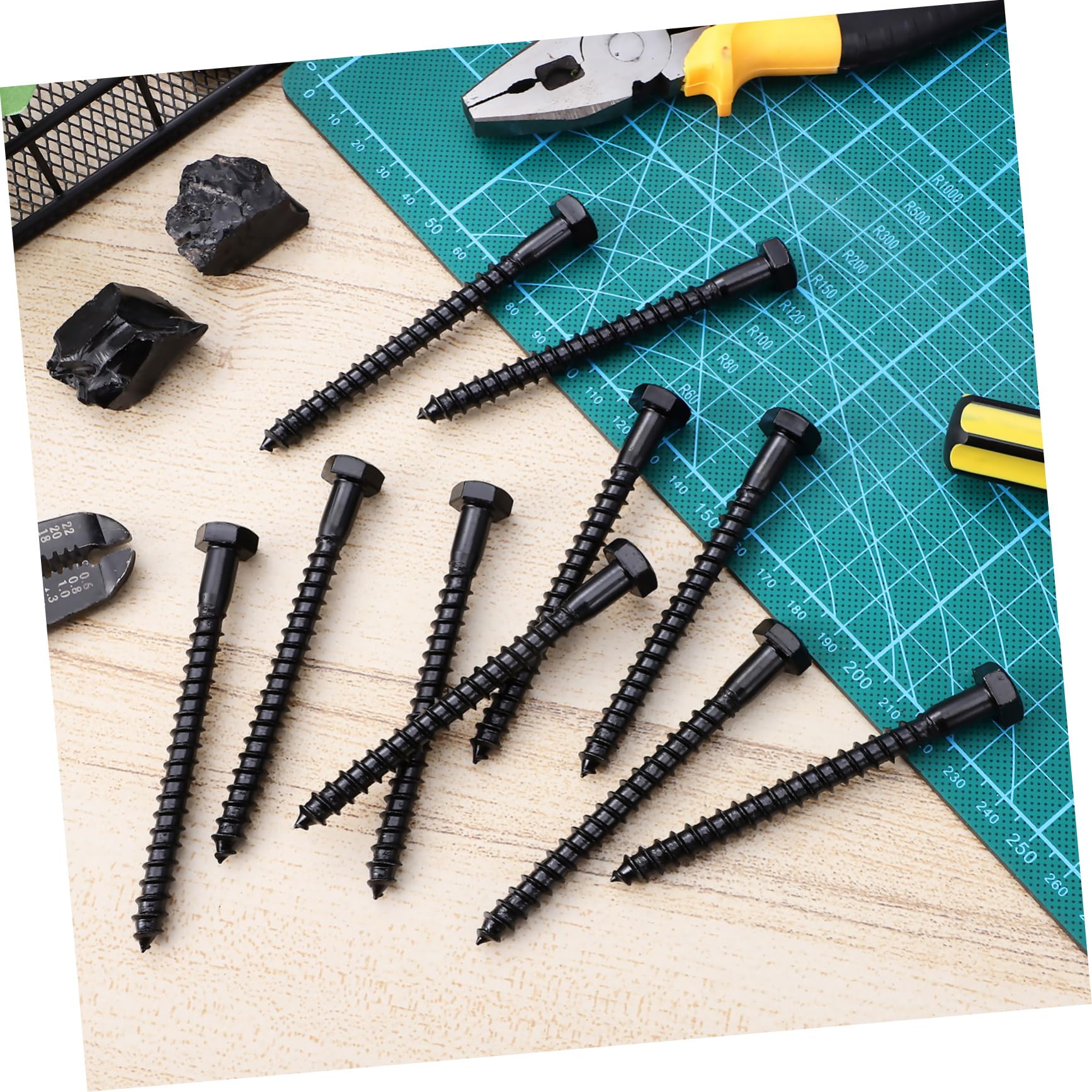 SEWACC Hexagon Head Lag Bolts Self Tapping Screws 8mm Wood Lag Screw Bolt Fasteners for Construction
