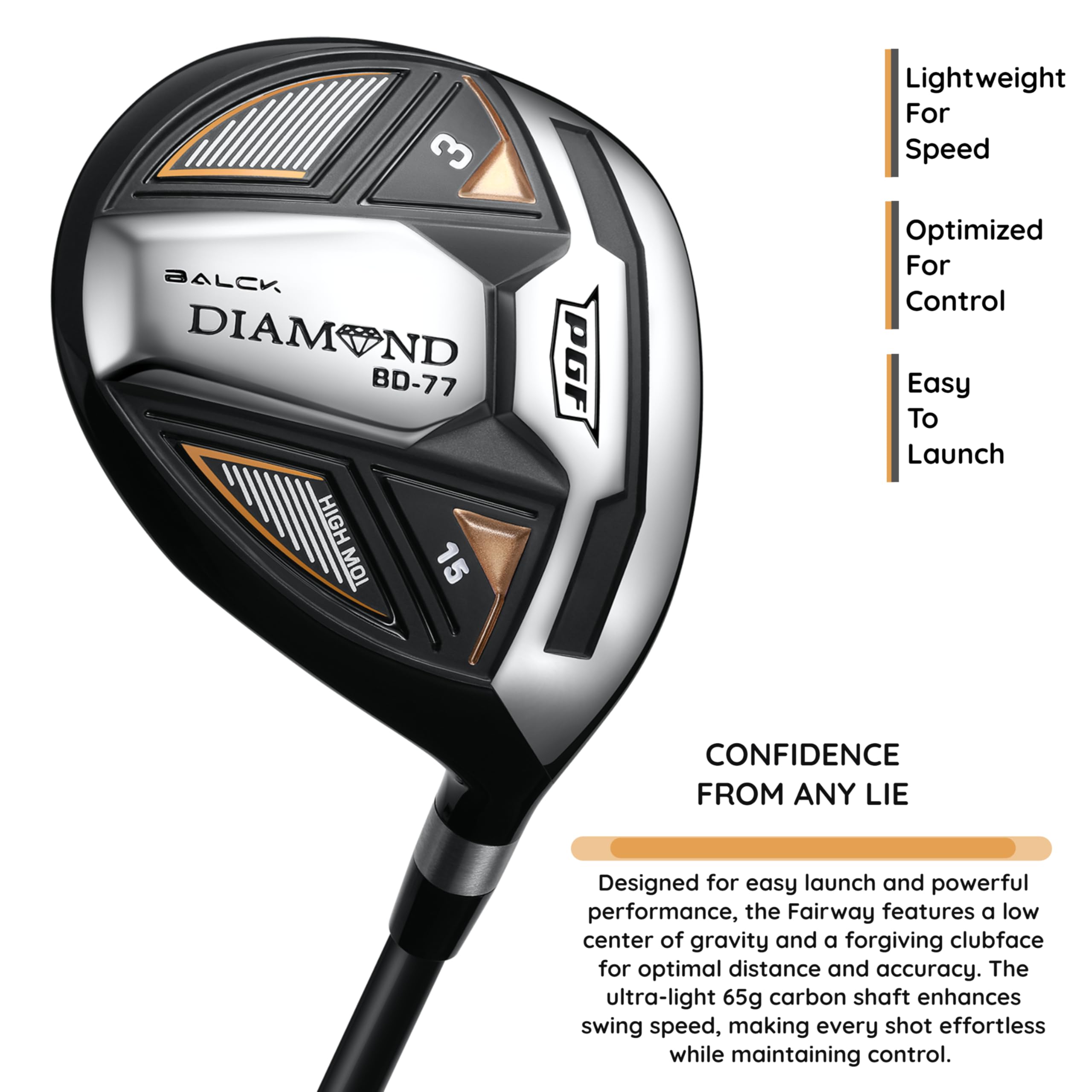 PGF Labs BG-77 kompletny zestaw kijów golfowych dla mężczyzn i kobiet [14-częściowy] [Flex: regularny]